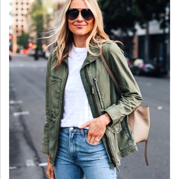 Madewell Fleet Zip Up Military looking Jacket XS - Picture 1 of 8